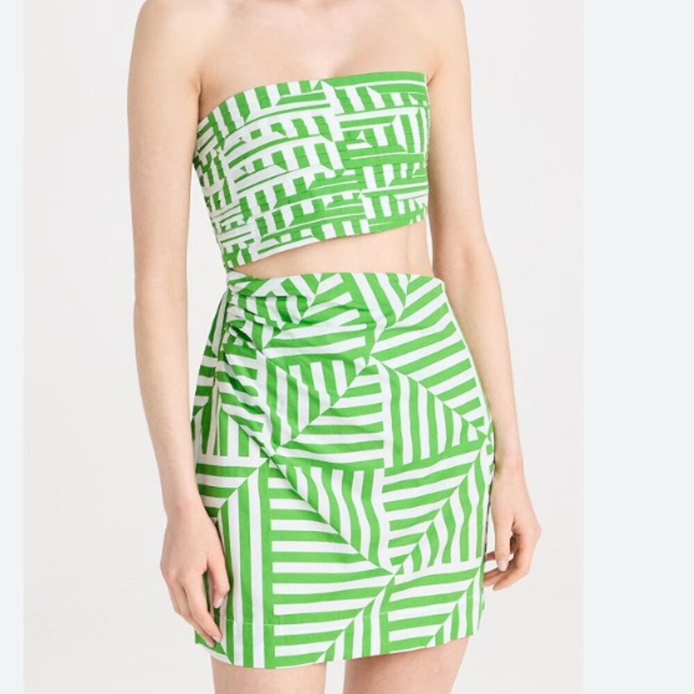 S/W/F CUT OUT MINI GREEN DRESS